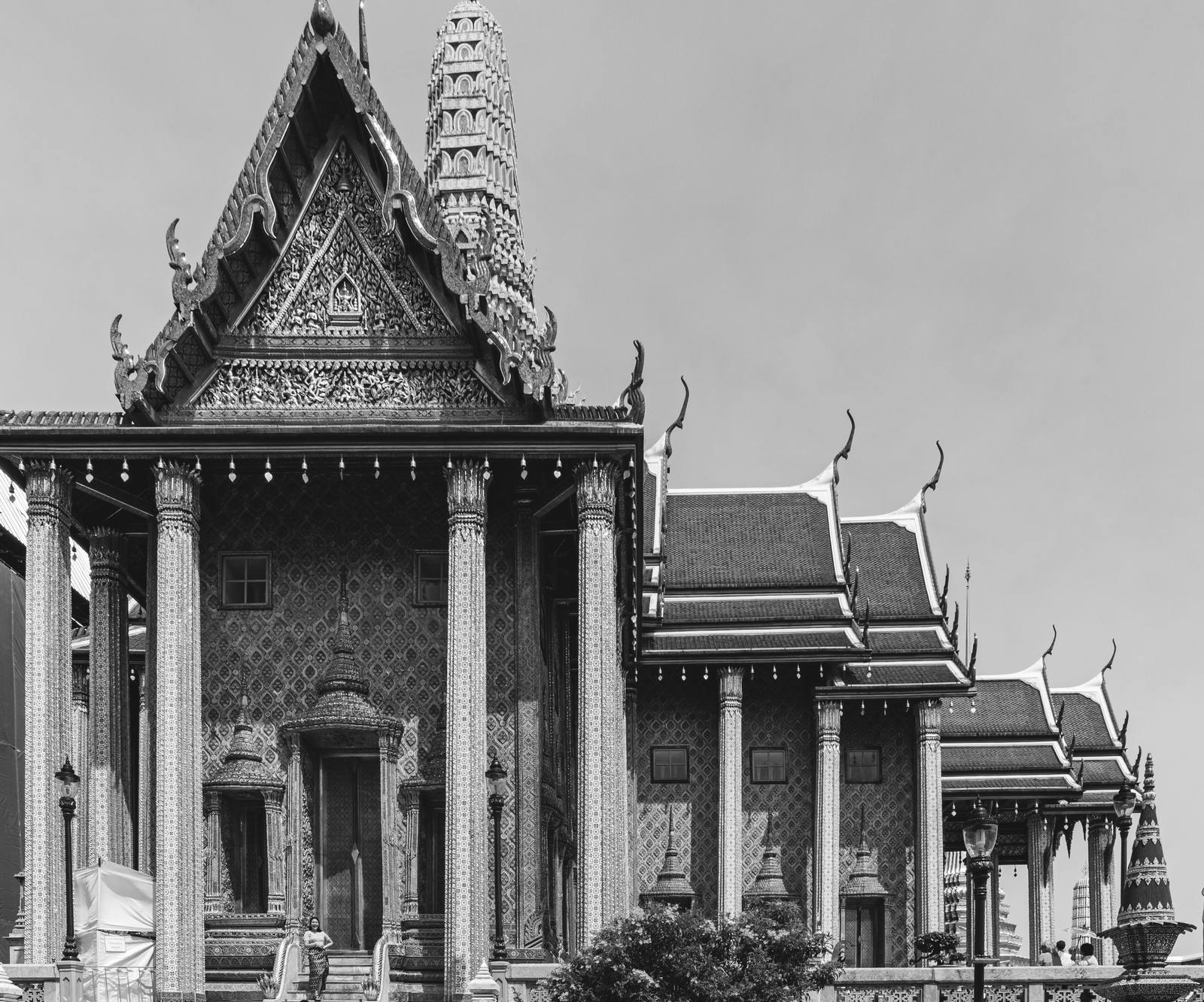 Templos y tejados ornamentados del Gran Palacio de Bangkok